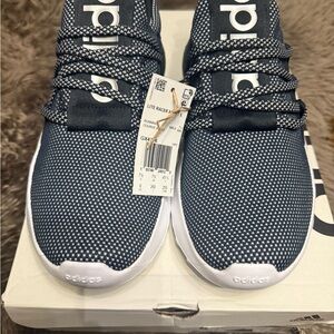 Adidas Men's Black and White Sneakers